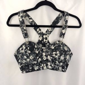 Floral Denim Bralette